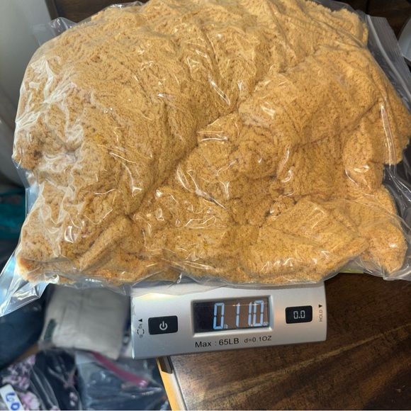 American Eagle Gold Yellow Open Knit Sweater Size XL Relaxed Cozy Beach Layers - Picture 9 of 9